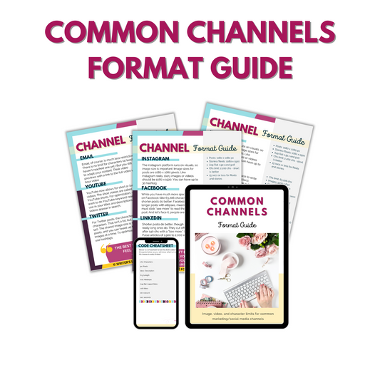 Common Social Media Channels Format Guide