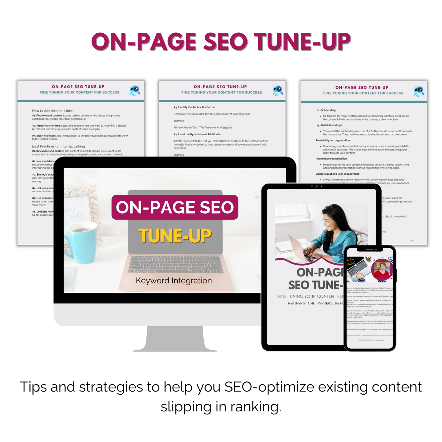 On-Page SEO Tune-Up - the workbook and training that helps you SEO-optimize your existing content 